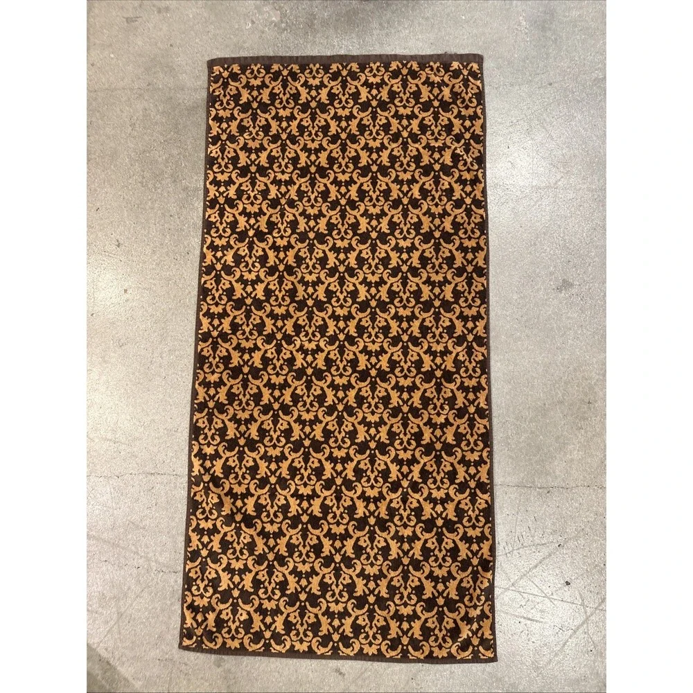 Fieldcrest Luxury Beach Towel Two-Toned Brown Sz 57x28 Retro 80s 90s Coliseum